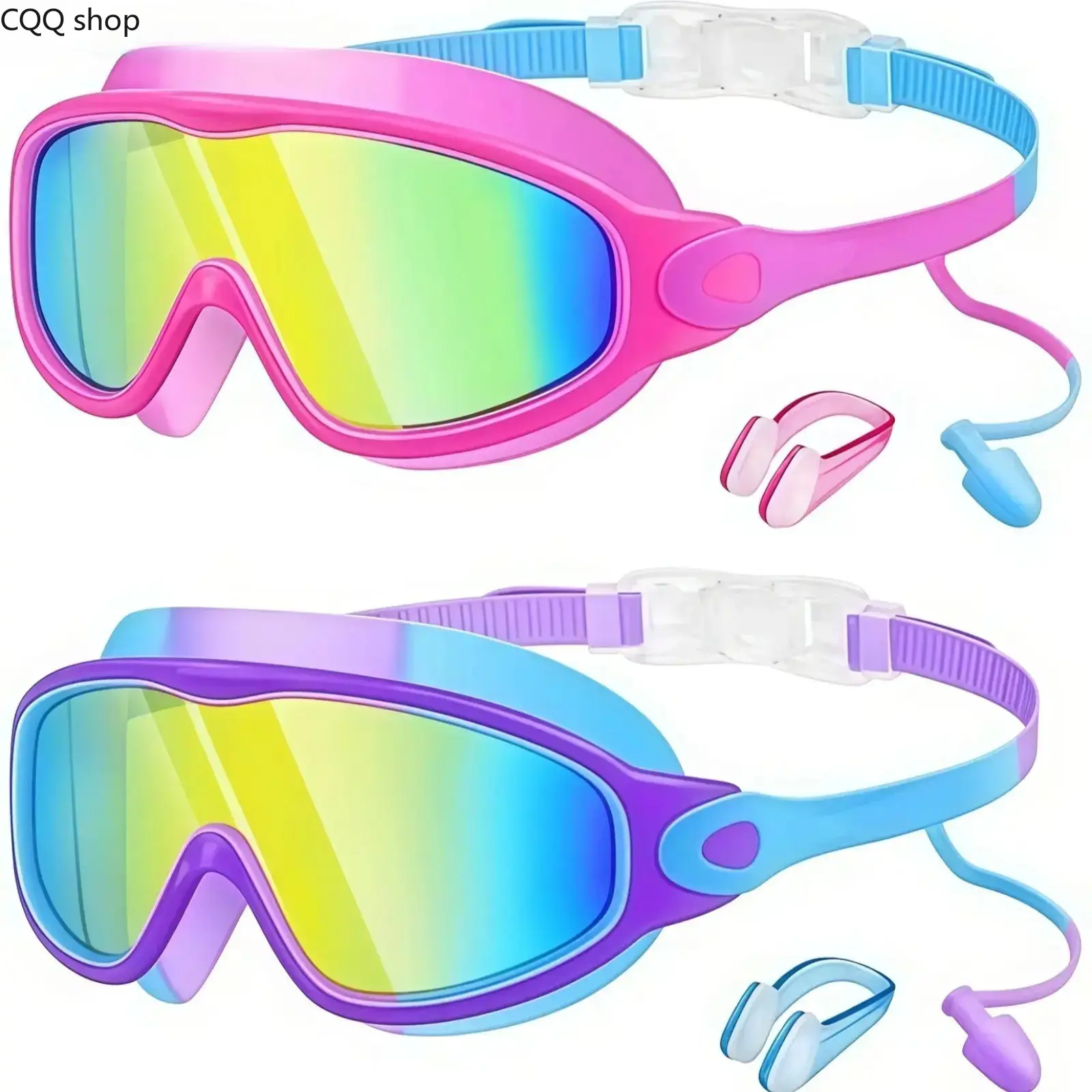 Swim Goggles with UV Protection & Anti-Fog, Excellent visibility for water activities, Fit for Boys & Girls Ages 3-15, Premium swimming gear and essential accessories for swimming and water play