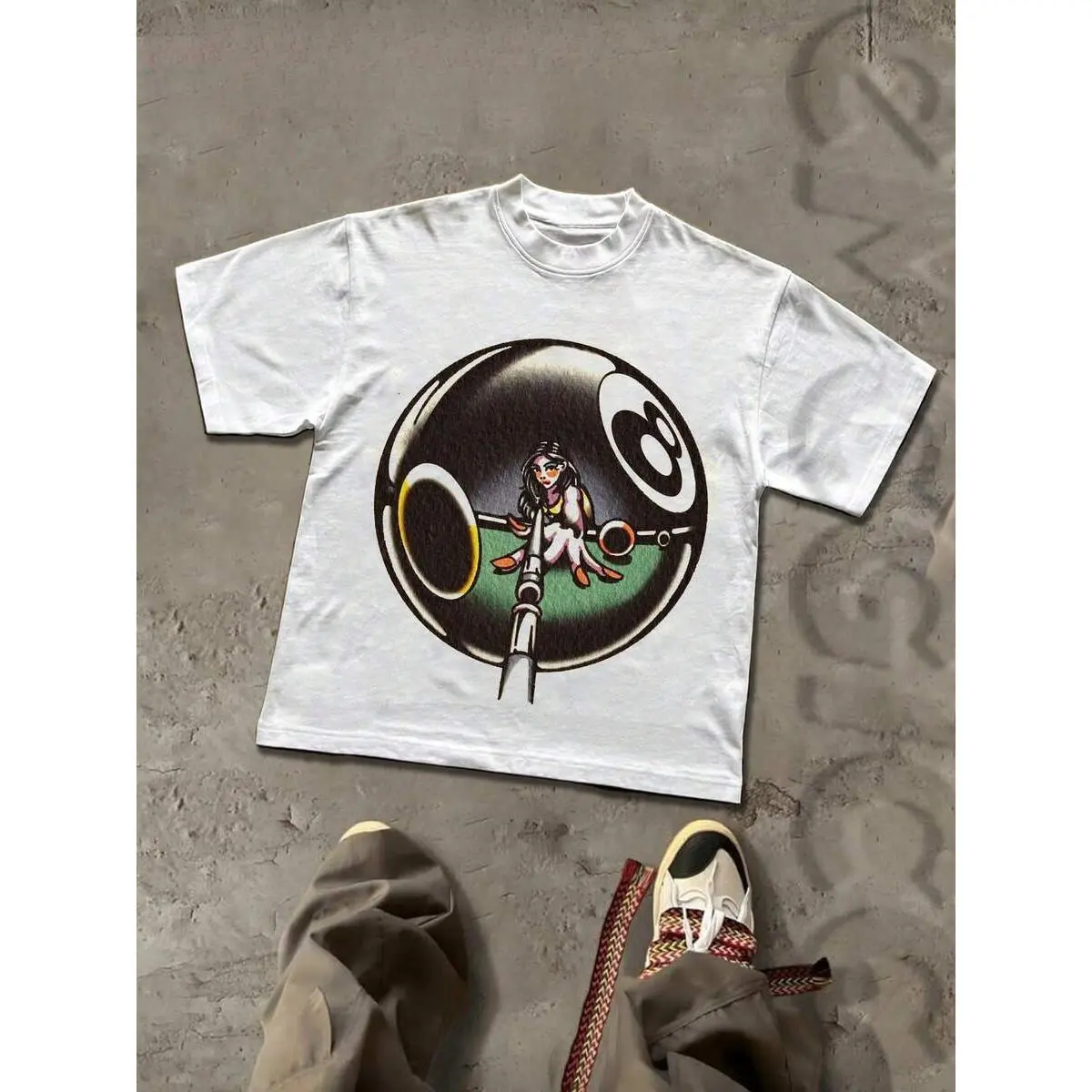 180g Pure Cotton Anime Print Crew Neck Tee Y2K Art Punk Directional Graphic Soft Breathable Short Sleeve Retro Urban Streetwear Summer Apparel