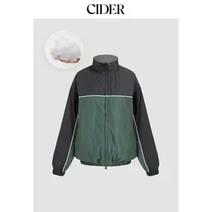 Cider [size 4-10] Stand Collar Patchwork Pocket Zipper Windbreaker SummerFinds