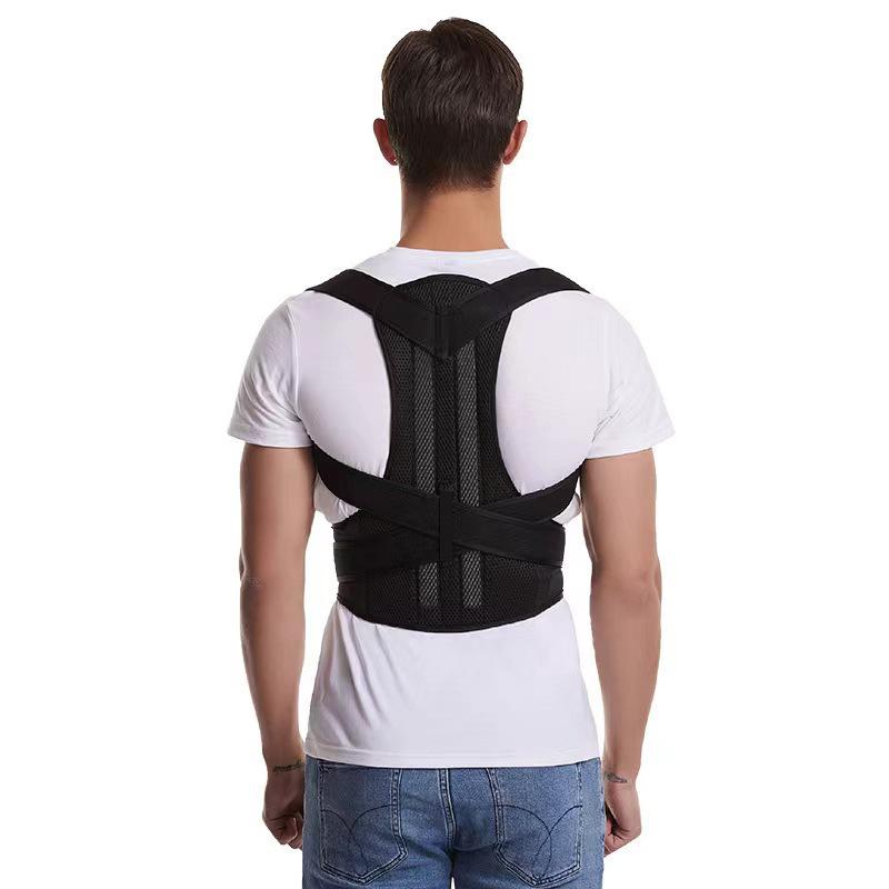 Unisex Posture Corrector Belt for Men & Women, Adjustable Back Shoulder Support with Stable Support Plates, Upper Back Straightener for Posture Shaping & Daily Wear