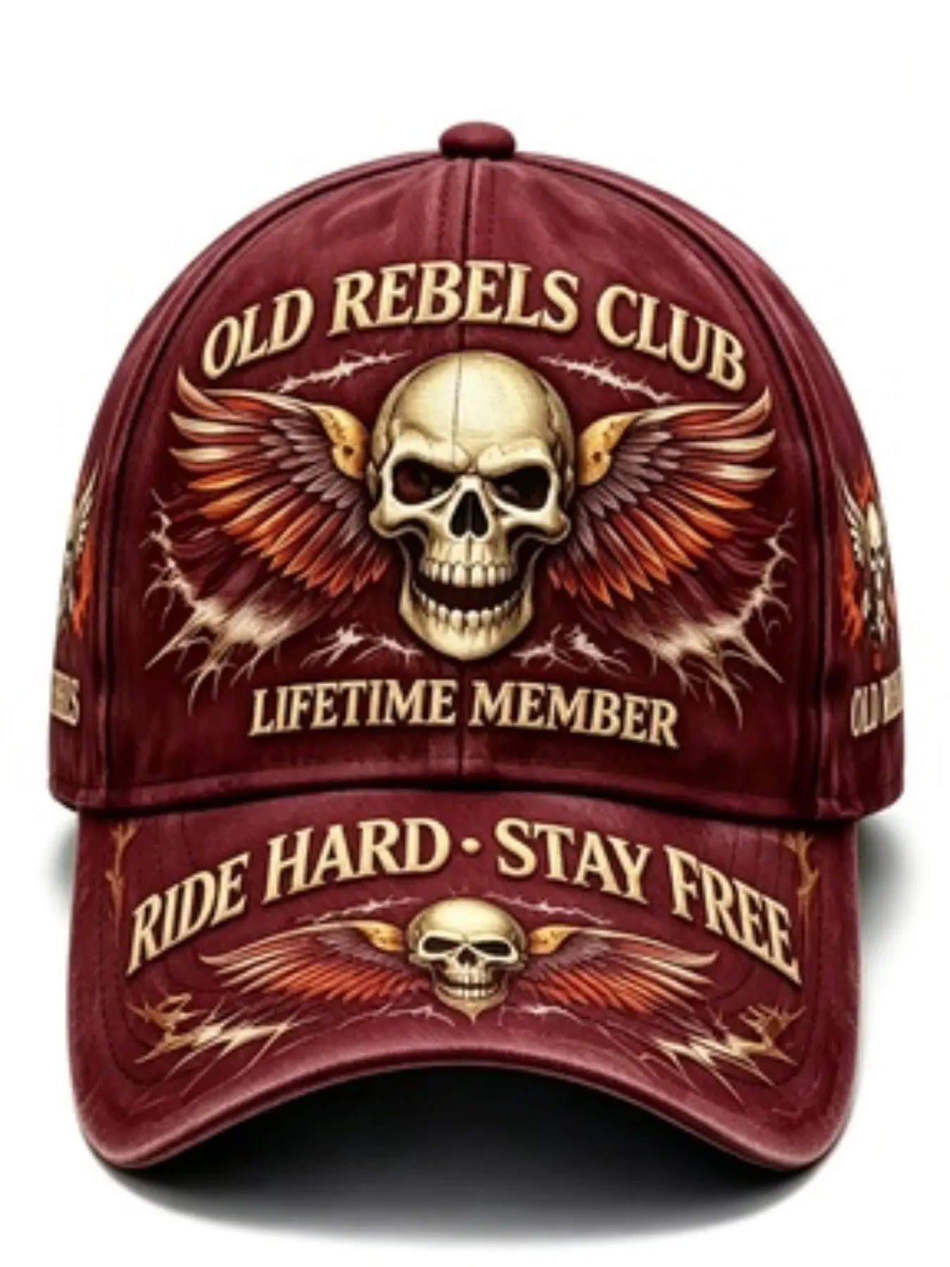 Unisex Baseball Cap Adjustable, Casual Fitted Hat, All-Over Print Design, Ideal for Riding Enthusiasts, Perfect for Any Season