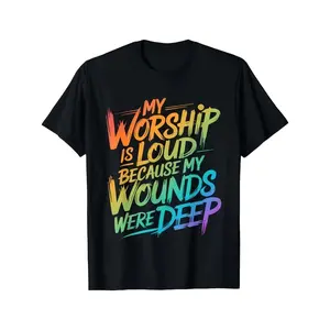 My Prayer Is Filled with Deep Reverence, Because My Are Profound. Comfortable T-Shirts, Printed Pattern Shirts, All-Season T-Shirts, Suitable for Daily Outdoor Activities....