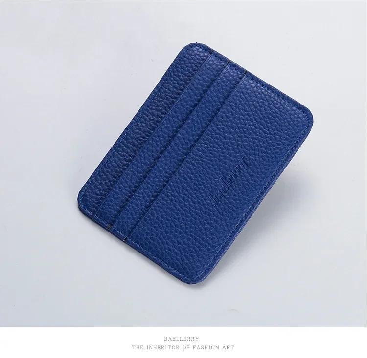 Double-sided PU Leather ID Card Holder Multi-color Bank Credit Card Case Multi-slot Ultra-thin Wallet Business Card Holder Men