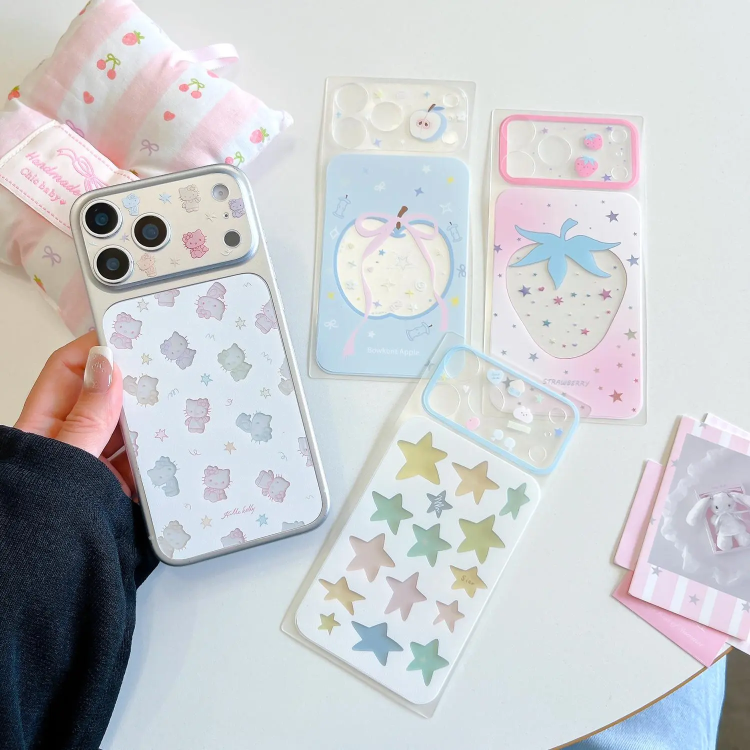 Cute Cartoon Fruit Phone Back Protector, Matte Frosted PVC Skin with Camera Cover, Anti-Scratch Daily Phone Accessory, Accessories, Phone Protector