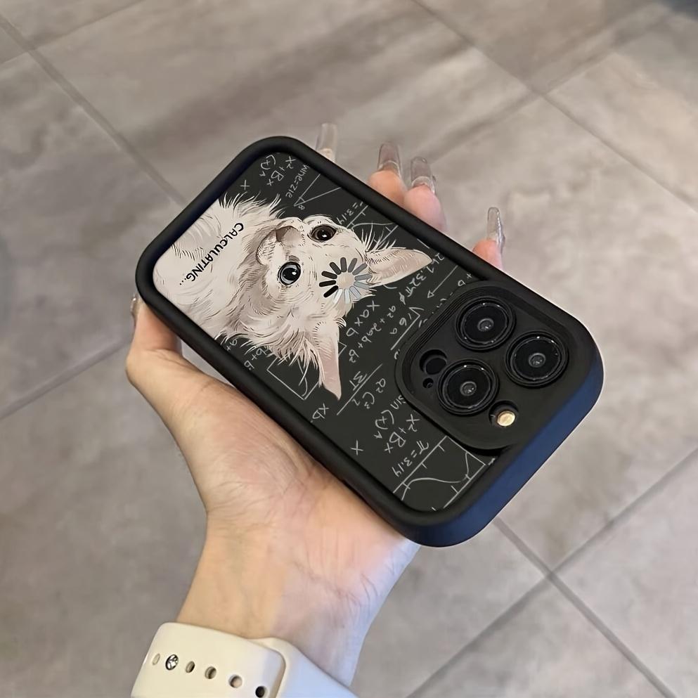 [Thinking Cat Transparent Phone Case] Thinking Cat Shockproof Black Matte Full Coverage Anti-drop Phone Case Compatible with Apple 16PROMAX / 16PLUS/ 16PRO/ 16/ 15PROMAX / 15PLUS/ 15PRO/ 15/ 14PROMAX / 14PLUS/ 14PRO/ 14PRO/ 13PROMAX / 13PRO/ 12PRO/ 12 11P