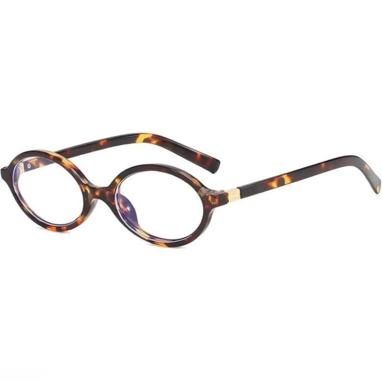 Blue Light Blocking Glasses, Retro Daily Fashion Eyewear, Unisex Oval Flat Top Small Frame With Transparent Clear Lens PC Frame Design, Lightweight Comfortable Anti Eye Strain Accessory for Office Screen Use And Daily Casual Wear