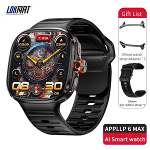 Hot TikTok Toy LOKMAT Foreign Trade Version APPLLP 6 MAX Android System Smartwatch with Rotatable Camera for Photos and Videos