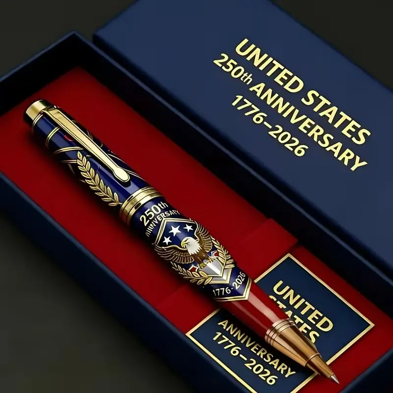 Patriot liquid ball pen, the 250th anniversary of the founding of the United States, containing 0.07 ounces of ink, best friend collection gifts, colorful color matching, average size.