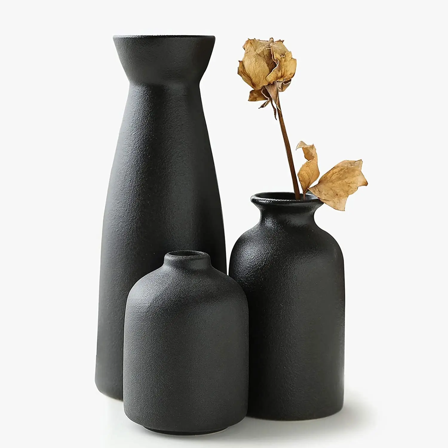 Ceramic Vase Set, Decorative Vase, Modern Flower Arrangement Decor, 3-Piece / Vases, Home Living Room Decoration, Contemporary Floral Display
