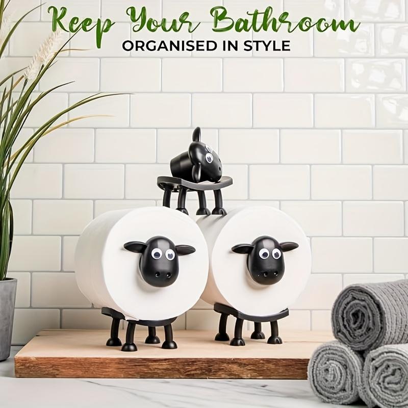 Sheep Design Toilet Paper Holder, 1 Count Modern Bathroom Tissue Storage Stand, Bathroom Accessories, Home Organizer for Bathroom, Bathroom Decor Supplies