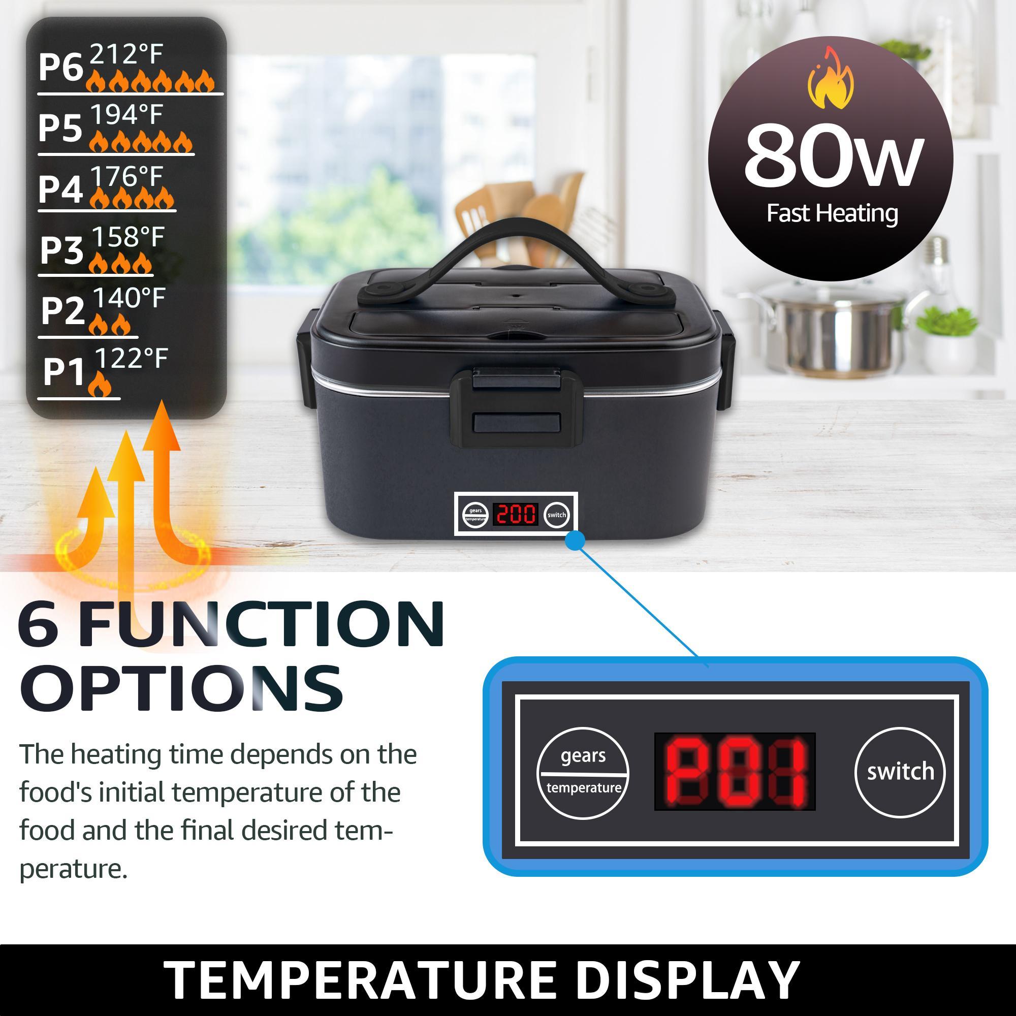 Nifogo Electric Lunch Box, 100W Food Heater 1,8L for Adults Portable Food Heater with Tableware and Lunch Bag, Car & Home Portable Electronic Food Heater for Home Office Travel Nifogo Electric Lunch Box, 100W Food Heater 1,8L for Adults Portable Food Heater with Tableware and Lunch Bag, Car & Home Portable Electronic Food Heater for Home Office Travel