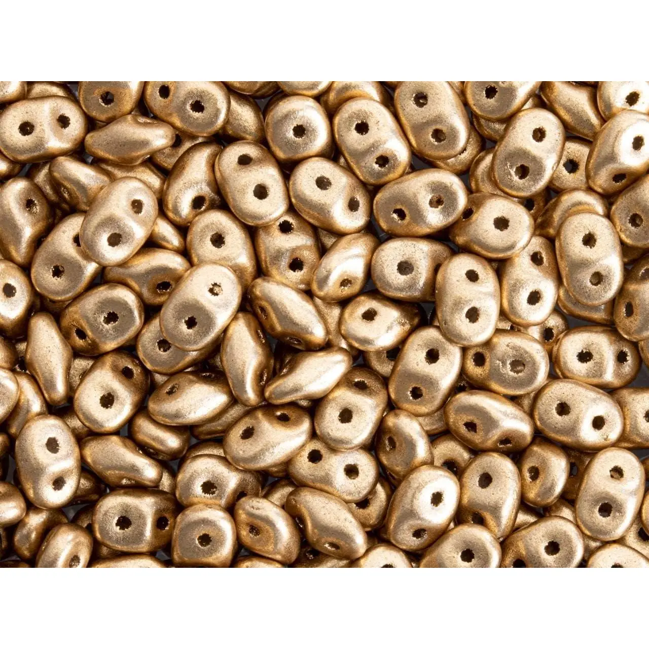 Czech  Two-Hole Seed  Beads 5.5x2.5mm  Bronze Pale  22gram