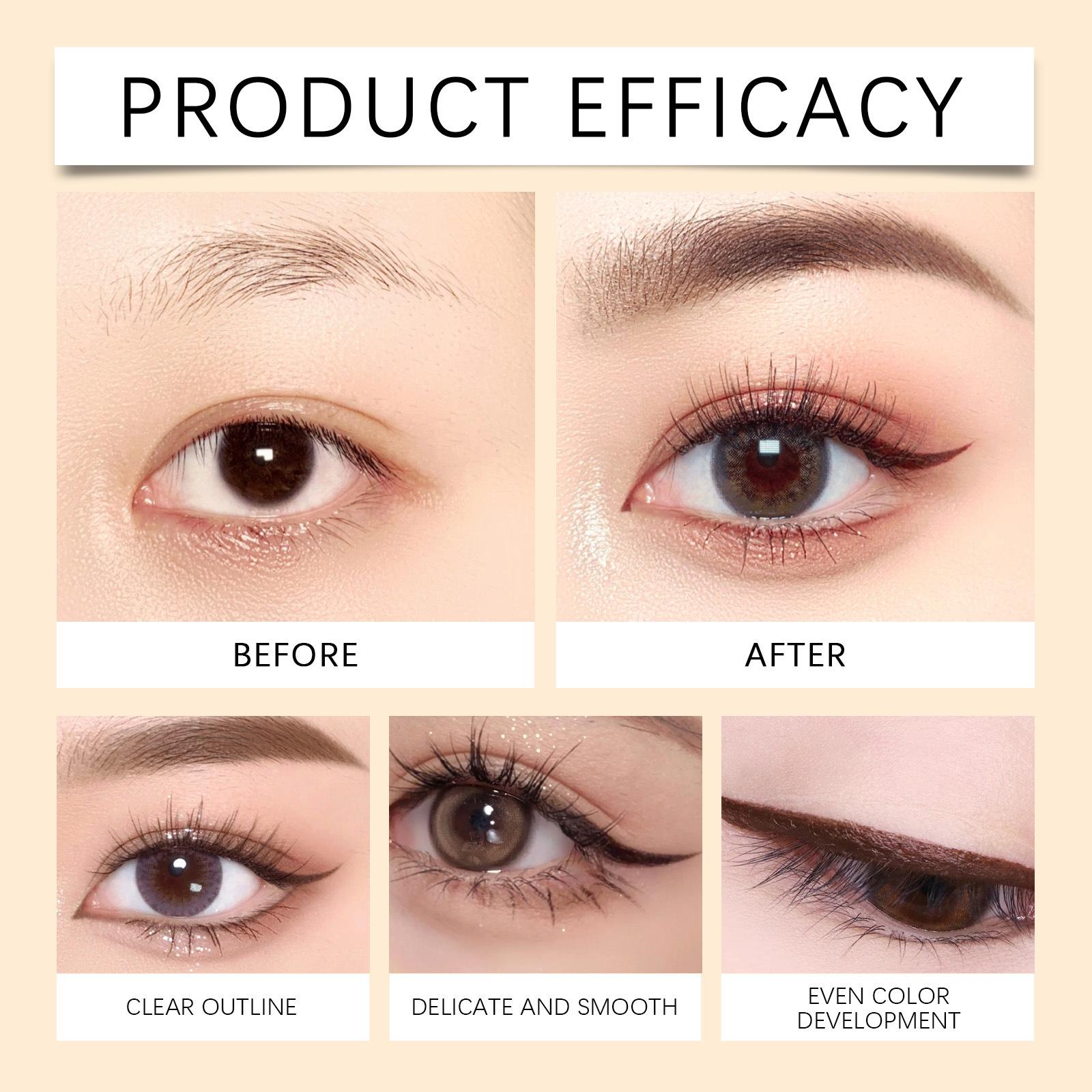 MDY Waterproof and Smudge-proof Black Gel Eyeliner, 1PC Vibrant Color Waterproof Gel Eyeliner - Smooth and Matte Finish