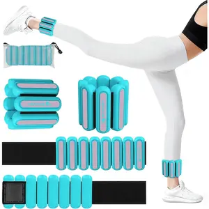 Abahub Adjustable Wrist & Ankle Weights 2Pack, Wearable Silicone Weighted Bracelet for Women, Arm Leg Weights for Home Gym Workout, Jogging, Yoga & Pilates