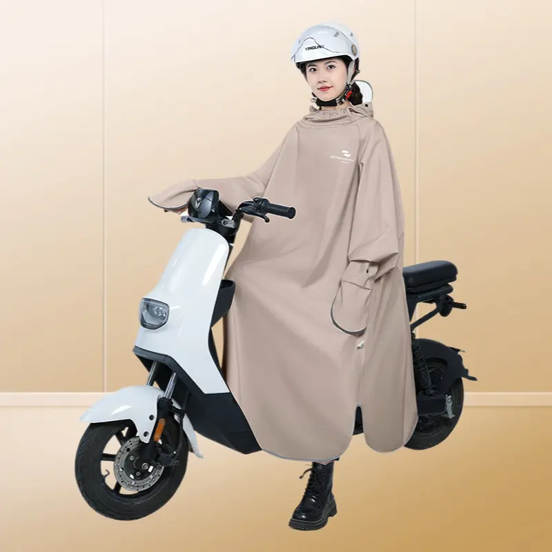 Heavy Rainproof Raincoat with Independent Sleeves - Loose Fit, Fits Most Adults, for Daily Commute, E-Bike & Motorbike Single Riding (For Women, Men)