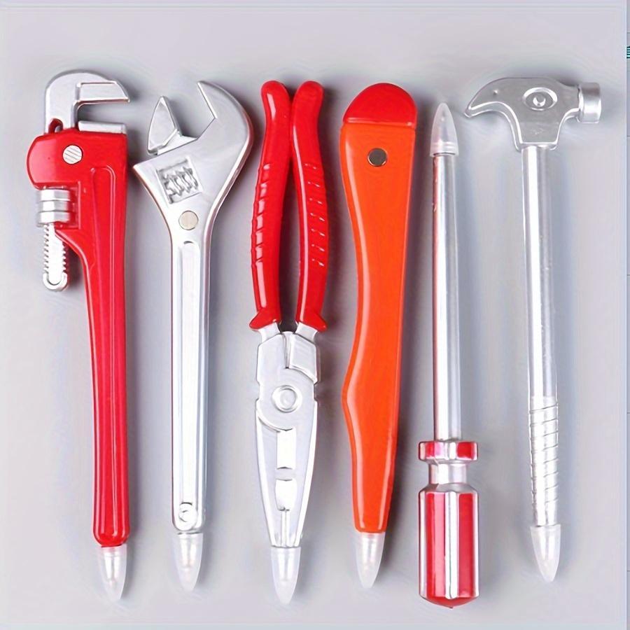 Creative Refrigerator Magnet Pen Set, 6 Counts/set Multifunctional Personalized Weapon-shaped Art Pen with Multiple Tool Heads, Office Stationery, Rollerball Pen Set