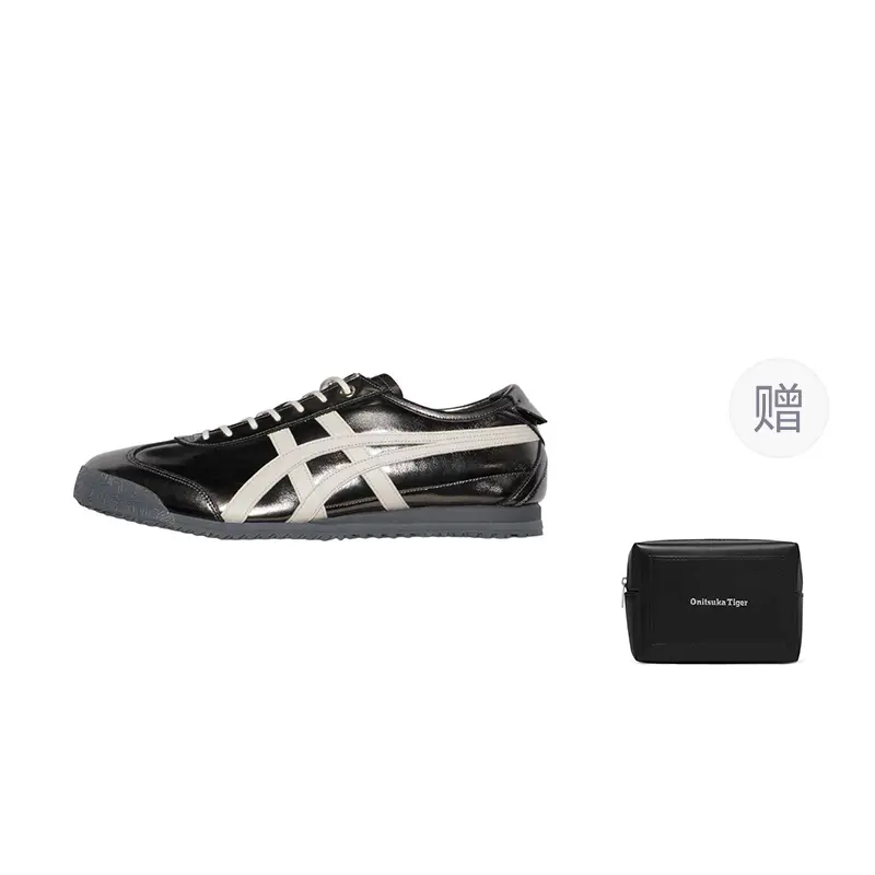 Onitsuka Tiger MEXICO 66 SD Low-Top Casual Trainers - Metallic Finish Men's & Women's Footwear, House White Official Walking Shoes by Maison Mihara