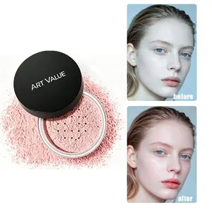 Loose Setting Powder, 4 Colors Oil Control Translucent Face Powder, Long-Lasting Lightweight Finishing Powder with Puff, Neutralizes Redness & Brightens Skin Tone, Matte & Luminous Finish for All Skin Type