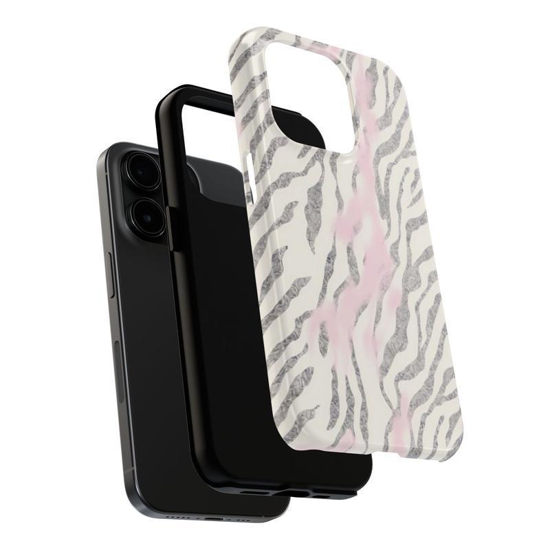 Chic Zebra Print Tough Phone Cases, Trendy Tech Accessories, Stylish Phone Protection, Unique Gift for Her, Birthday Present Protector Shockproof | Phone Case Suitable for Iphone