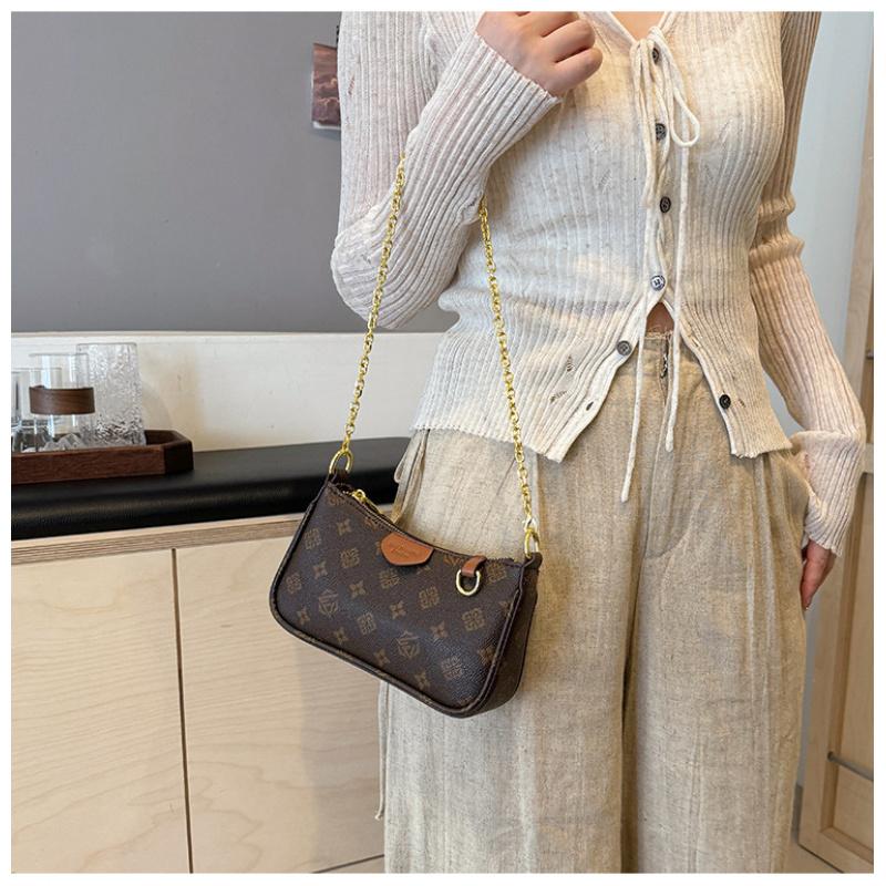 Women's Fashion Bag Women's Vintage Print Chain Small Square Bag Women's Shoulder Bag Crossbody Bag Women's Crossbody Bag Daily Bag Leather Satchel