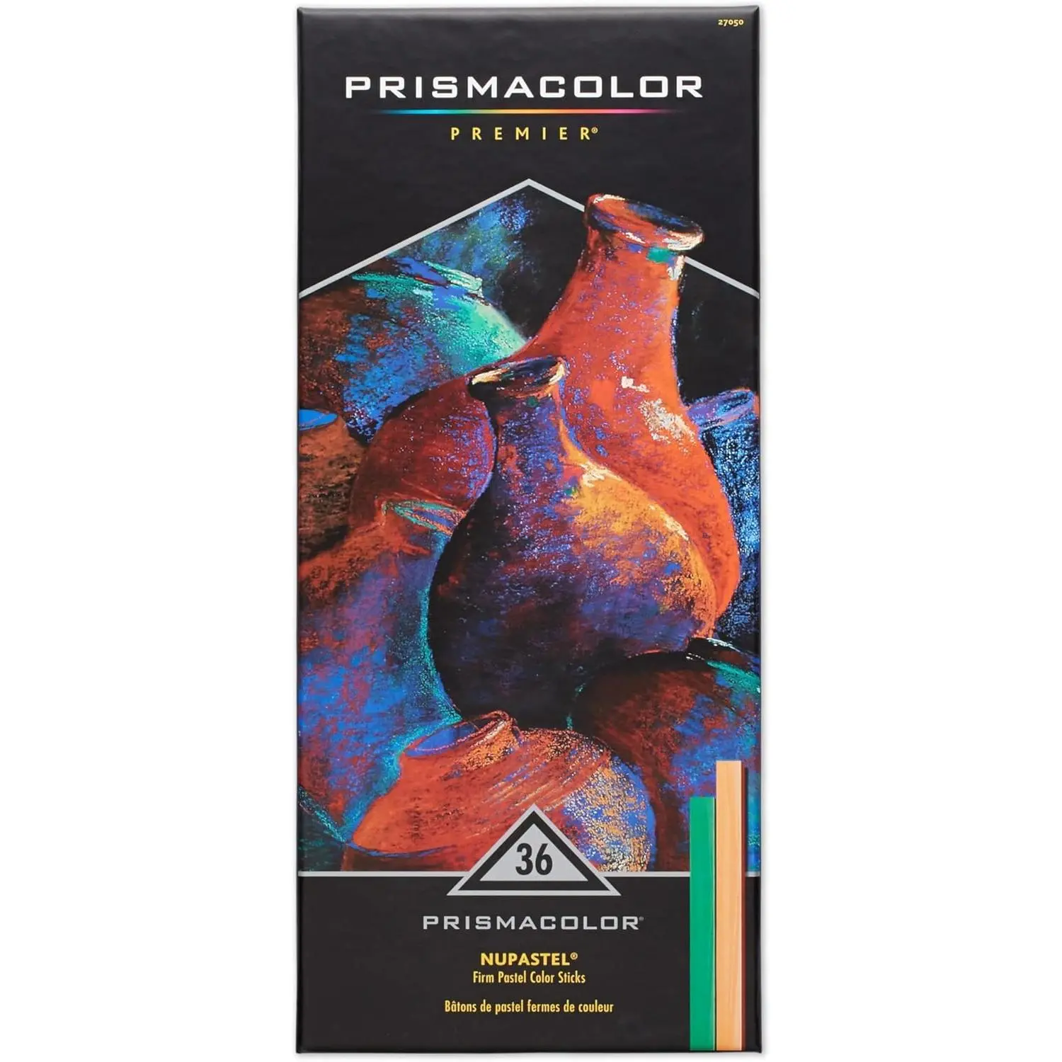 Prismacolor Premier Nupastels, Firm Pastel Color Sticks, 36 Count - For Textures, Blending, Shading