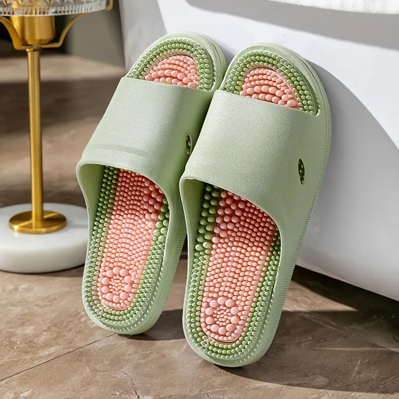 Massage Slippers for Couples, Spring/Summer 2026 Edition, Non-Slip Indoor Bathroom Shoes with Foot Acupoint Massage, Comfortable Slippers