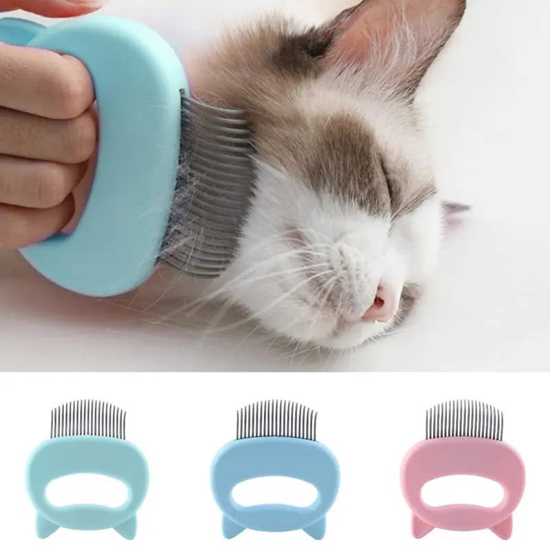 2PCS pet comb, suitable for cats and dogs, gentle massage and brush removal design, made of durable plastic material, suitable for pet grooming and hair removal, removing floating hair, cat comb