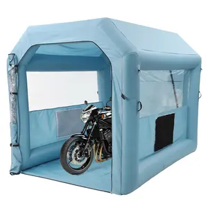 Inflatable Spray Paint Booth Tent 20x14x10FT Portable Painting Enclosure with 3-Layer HEPA Overspray Filter & Blower – Multiple Sizes