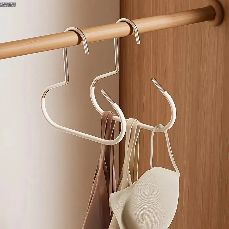 Multifunctional Anti-slip Metal Round Hook, 4 Counts Underwear Hanger, Clothes Hanger, Space Saving Hanger, Home Organizer for Bathroom, Bedroom, Closet, Wardrobe, Stainless Steel Hanger, Space Saver Hangers