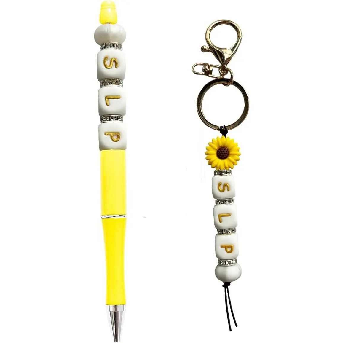 Speech Language Pathologist Ballpoint Pen Kaychain SLP Writing Smooth Black Gel Ink Ball Point Pen Cute Personalized Inspirational  Gifts Supplies (SLP)