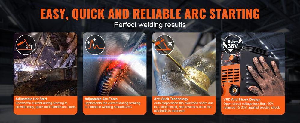 VEVOR ARC Stick Welder 110/220V 120/160A 2in1 Lift TIG Welding Machine Start