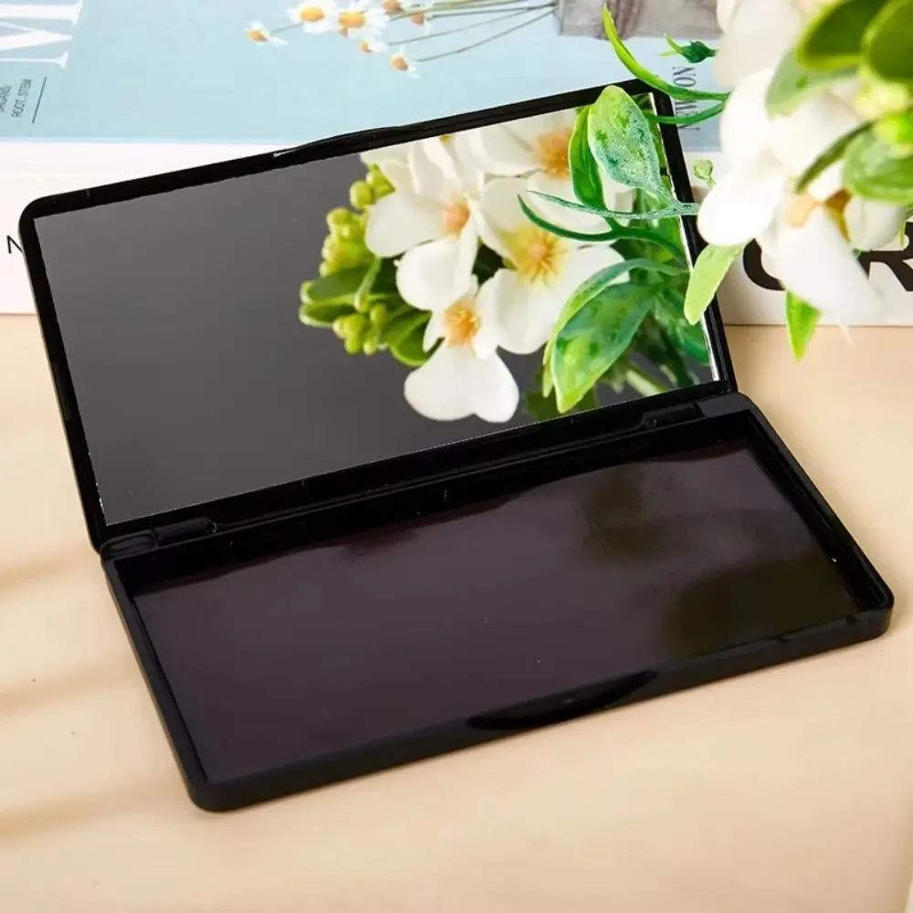 Compact Travel Magnetic Makeup Palette with Mirror, Empty Portable Case for Eyeshadow, Blush and Powder