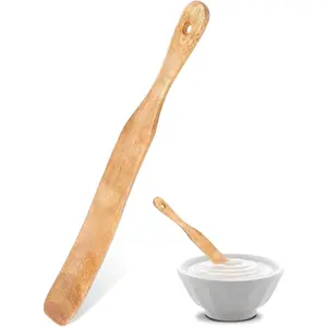 Flat Stirring Stick Bread Spatula for Dough Cooking Spreading Baking Whisking Mixing Jar Scraping, 1Pcs 11Inch Wooden Sourdough Bread Mixing Stir, Wooden Dowel For Sourdough for Cooking DIY