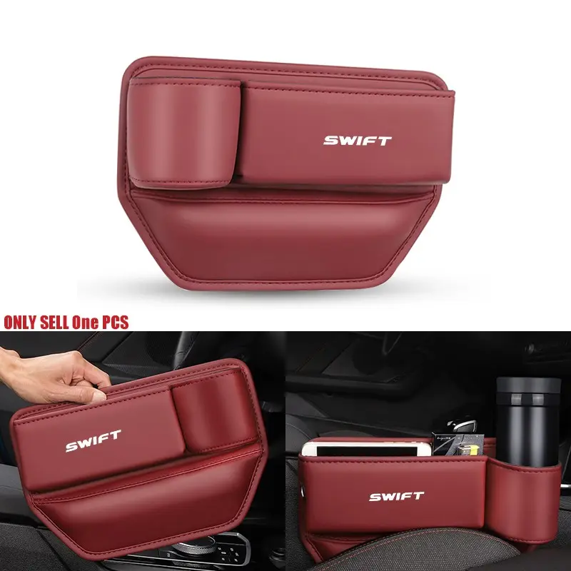 Car Seat Crevice Storage Box, Wallet Cigarette Slit Pocket, Trim Box for Suzuki Swift, Grand Vitara, Jimny, Ignis, Alto, Samurai, Sx4, Baleno