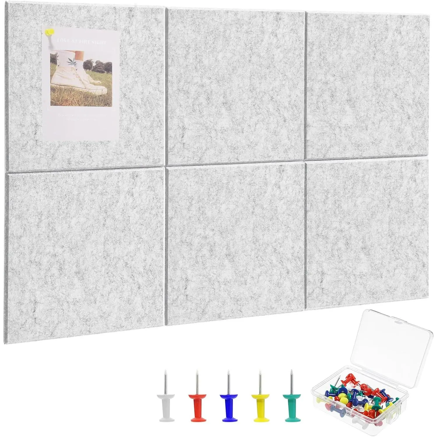 New Large Cork Board 36" x 24", 6 Pack Felt Bulletin Board, Pin Boards
