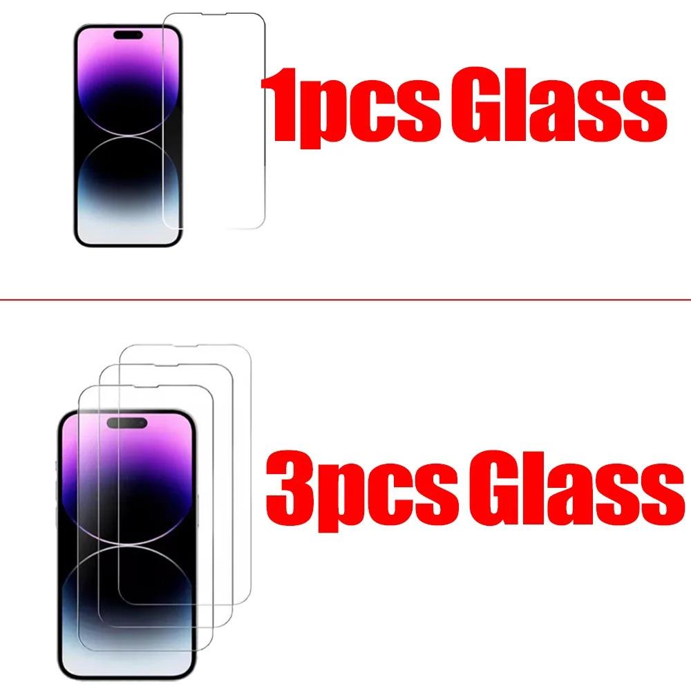 1~5PCS HD Tempered Glass For iPhone 16 17 Pro Max 17e 16e 15 14 13 12 Screen Protector Film For iPhone 11 13 Mini Glass