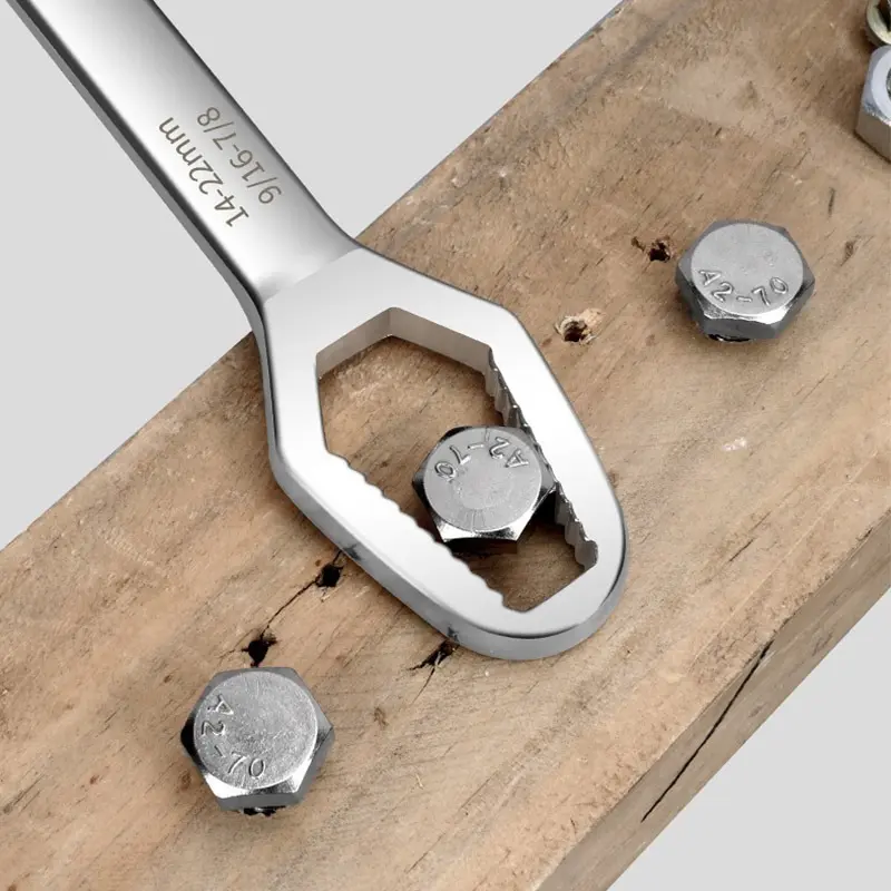 8-22mm Cr-V Steel Double End Ratchet Wrench Set, Anti-Slip Rust Resistant High Strength Spanner Kit, Multi-Functional Socket Wrench for Auto Repair, Machinery, Welding Equipment, Household Garage & Workshop Bolts Nuts Maintenance Tools