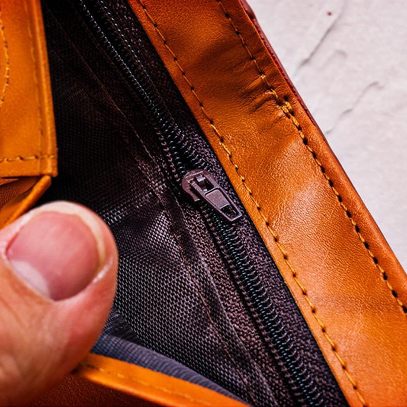 Retro Banknote Design Wallet, Unisex Slim Snap-Closure Coin Purse with Multiple Card Slots, Black & Brown Durable for Everyday Use