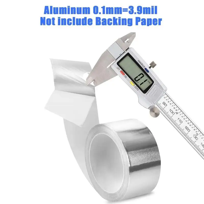 Industrial Heat-Resistant Sealant, Yitape Heavy-Duty Silver Waterproof Aluminum Foil Tape, Superior Insulation, Easy Tear, No Residue