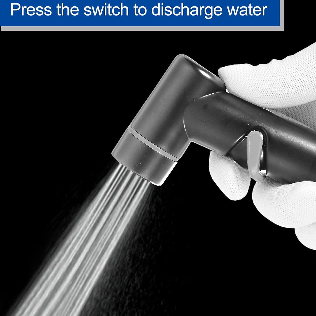 Handheld Shower Head Set, Including Handheld Shower Head & Bracket & Hose, Multi-functional Kitchen & Toilet Washing Spray for Easy Cleaning