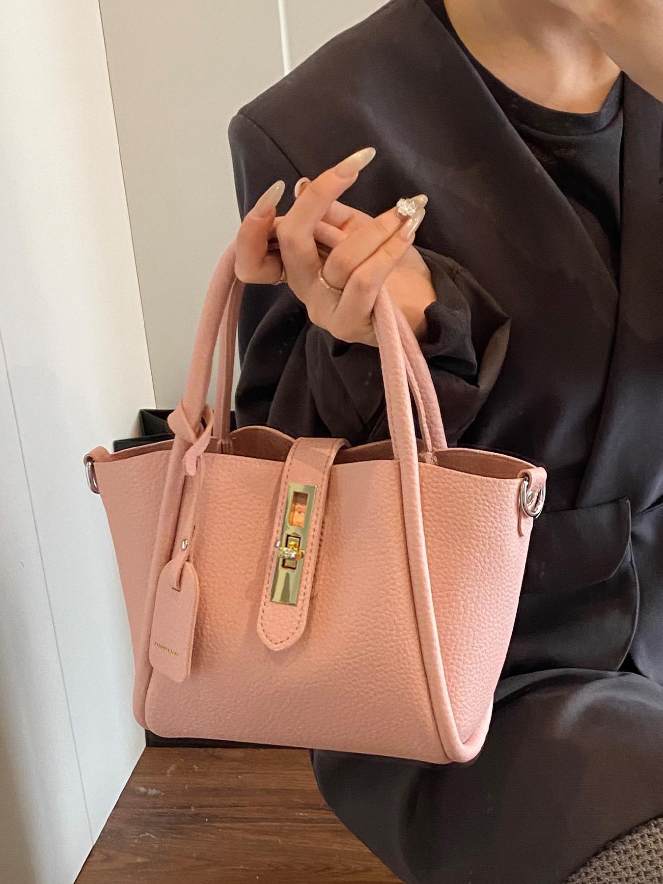 Women's Fashionable Temperament Handbag, Simple Retro Style Versatile Handbag for Work, School, Daily Commuting, Practical Gift Giving Handbag, Pu Leather Bag