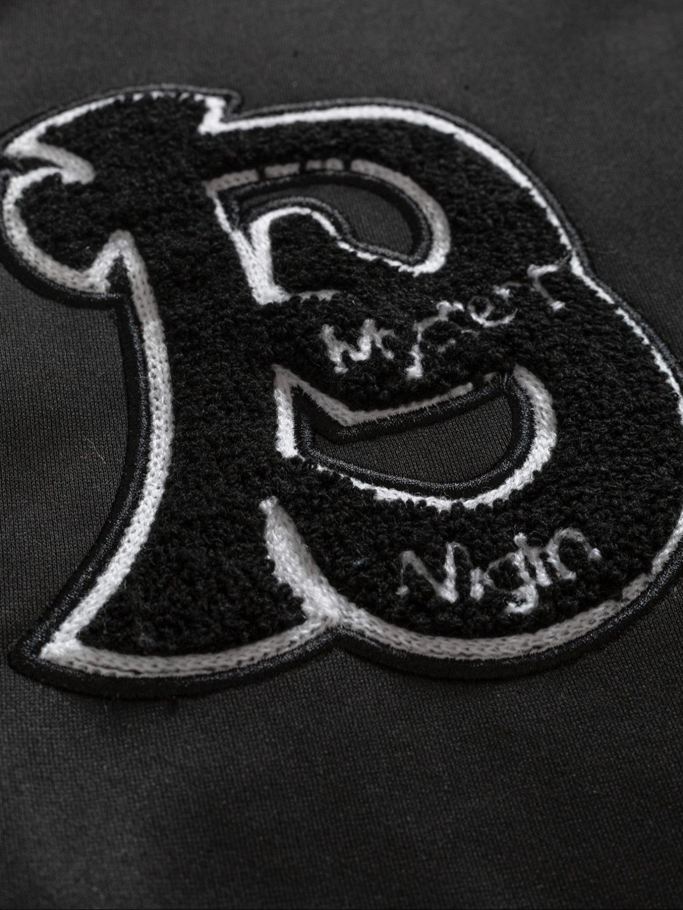 Unisex Men's Letter & Bat Patched Varsity Jacket, Regular Fit Casual Street Long Sleeve Button Front Outerwear for Fall & Winter, Men's Clothes for Daily Wear