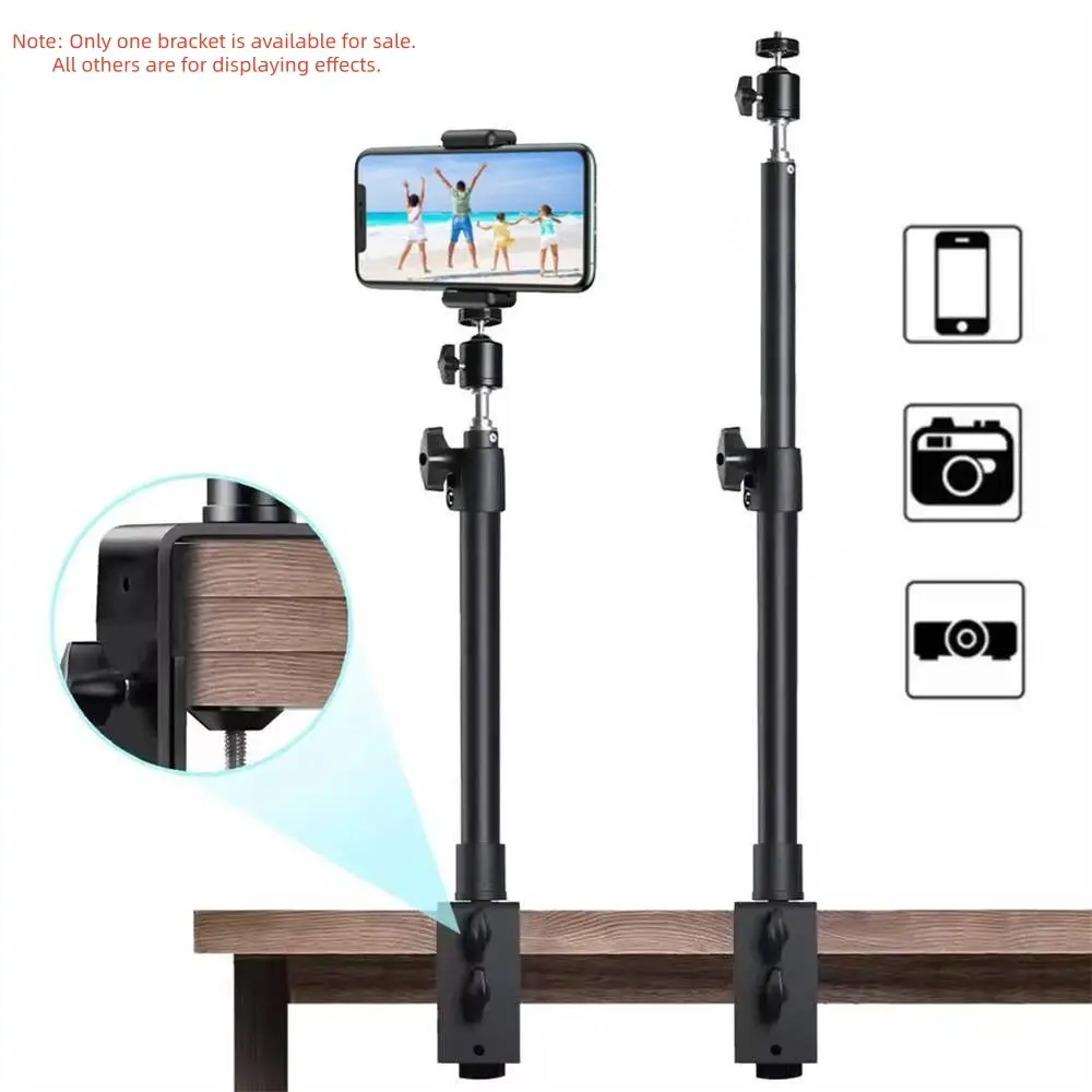 Desk C Clamp Light Boom Mount Stand Equipped with Ball Head for DSLR Cameras Mobile Phones Ring Lights Video Recording Zoom