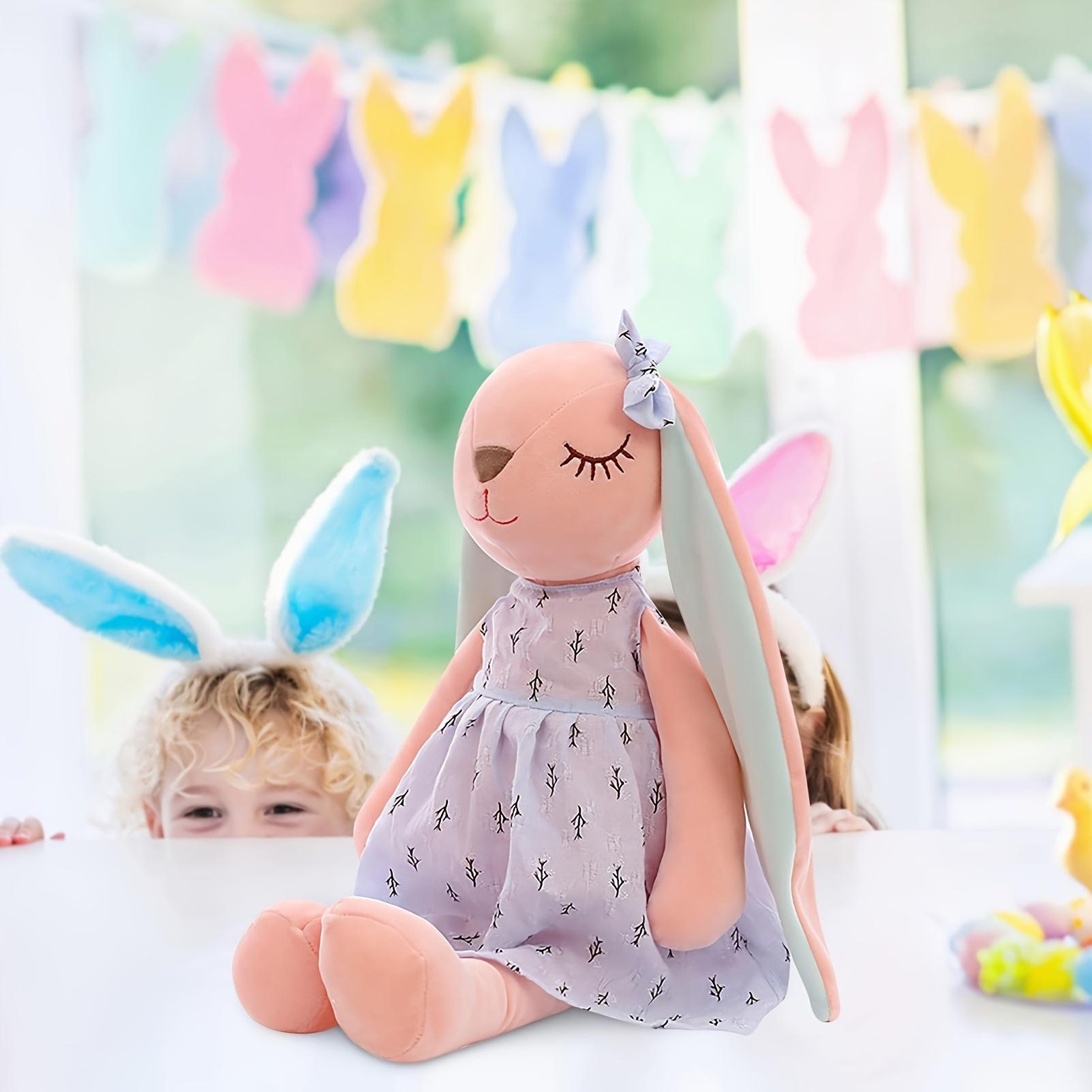 Cute Rabbit Design Plush Toy, 1 Count Soft Stuffed Rabbit Plushie, Cartoon Rabbit Doll, Birthday Gift for Kids, Home Decoration