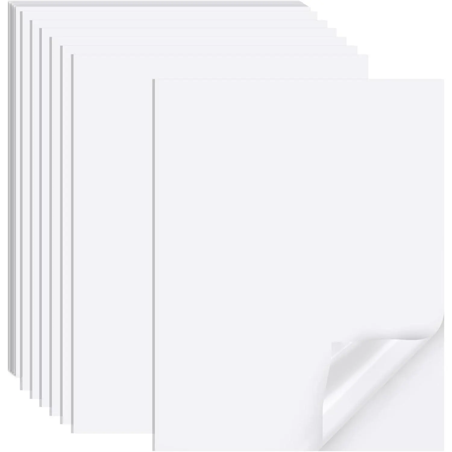 Printable Sticker Paper for Inkjet Printer, 40 Sheets 8.5"x11'' Matte Sticker Printer Paper Full Sheet Labels for Laser/Inkjet Printers, Letter Size
