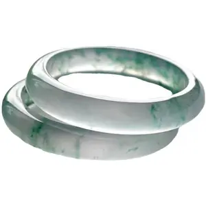 Women's Myanmar Dulong Jade Bracelet - Old Mine Translucent High-Ice Blue Water Pattern Rare Stone Collectible Cultural Bracelet  aztec