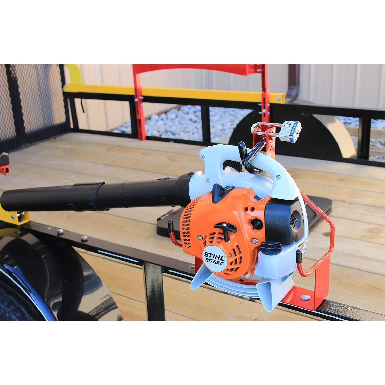 Handheld Blower Holder – Lockable Mount Rack for Landscaping  &  –  Fit, Durable Steel, 2-Year Weld Warranty