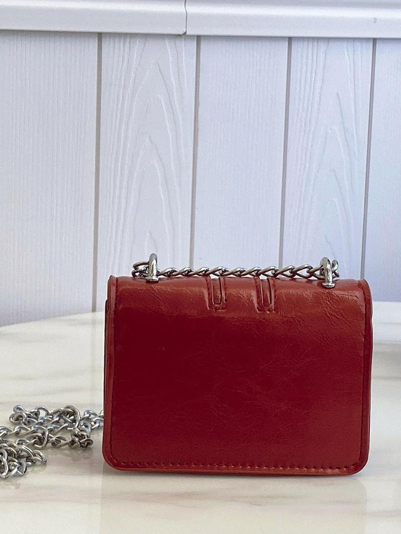 Women's Cute Bowknot Decor Crossbody Bag, Fashionable PU Leather Chain Strap Shoulder Bag for Daily Used, Casual Trendy Versatile High-quality Daily Commuting Bag, Fashionable Versatile Purse