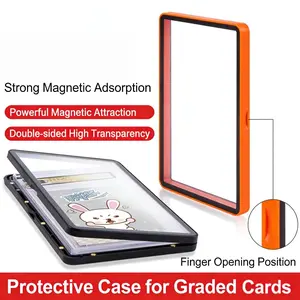 Magnetic Protective Case, Plastic Graded Card Holder, Compatible With 35pt PSA Card Slab. Double-Sided Clear Trading Card Sleeve, Ideal For PSA & CCIC Card Collectors.