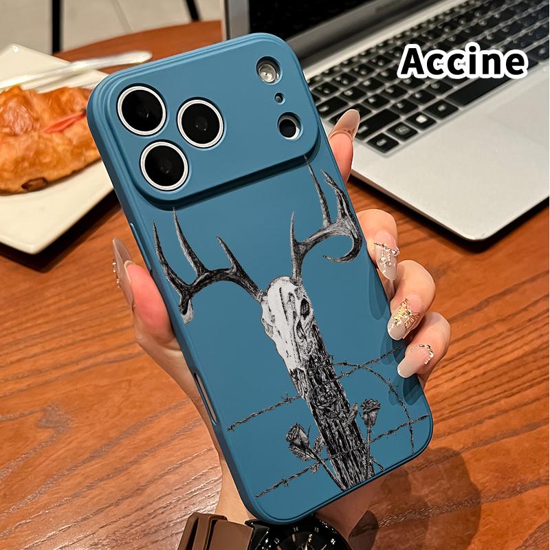 Skull, Roses, Barbed - Wire Pattern Straight Edge Phone Case Soft Phone Case for iPhone 17 16 Pro Max 15 Plus 14 13 12 11 Air XR E XS Plus Shockproof Drop Protection Rugged Durable Silicone Cover
